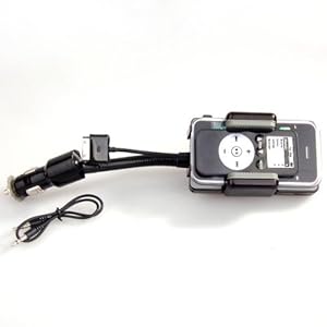 Sanoxy Car Kit Mount Holder Fm Transmitter For Iphone Ipod Mp3 Or Any With 3.5mm Plug