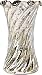 Silver Mercury Glass Vase (ruffled swirl design)