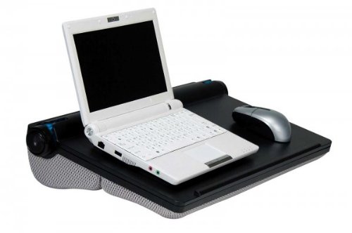 SonicBoard Laptop Desk with Speakers (Black) (4H x 19W x 12D)
