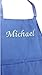 CHEFSKIN Personalized Embroidery Apron Choose Color and Name (Children Small) White