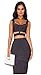 Whoinshop Women's Rayon Bodycon Top Skirt Set 2 Pieces Party Bandage Midi Dress