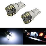 iJDMTOY 12-SMD 168 194 2825 T10 LED License Plate Light Bulbs, Xenon White