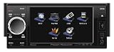 POWER ACOUSTIK PD-535 Single DIN Multimeadia Source with Motorized Detachable 4.5-Inch Oversize LCD Touchscreen