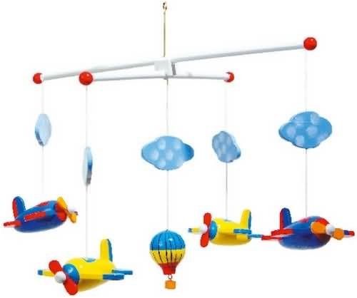 Childrens Toyshop  Spielwaren : Mobile aus Holz "Luftfahrt" NEU OVP Babyspielzeug 7938
