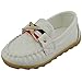 DADAWEN Boy's Girl's Classic Slip-on Loafers Oxford Flat Shoes White US Size 7 M Toddler