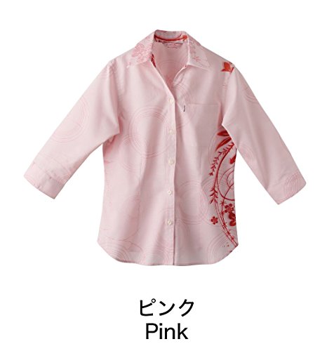 (マジュン) MAJUNかりゆしウェア(沖縄版アロハシャツ) レディース スキッパー いじゅウォーター（7分袖）