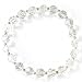 Sparkle Single Strand Clear Crystal Silver Tone Beaded Bracelet