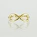 14k Yellow Gold Infinity Ring in Elegant Polished Finish