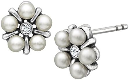 Van Kempen Victorian Simulated Pearl Stud Earrings with Swarovski Crystals