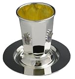 Karshi Jewish Kabbalah Amulet Hoshen Kiddush Cup & Saucer