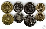 Beautiful set of 4 EL SALVADOR uncirculated world coins.KM 135.1a,KM 154,KM 155 and KM 148.