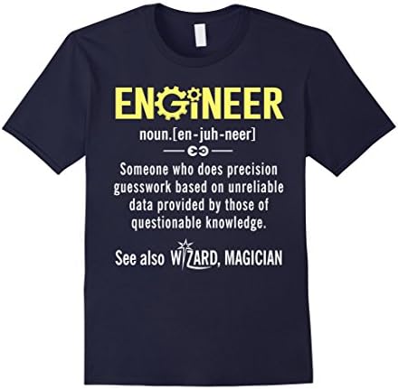 Men's ENGINEER Shirt -Engineer Definition Trust Me I'm An Engineer Medium Navy