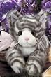 Paws 14" Striped Gray Tabby Kitty Cat Plush Stuffed Animal Gift By Bearington Collection