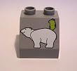 Lego Duplo Ice Bear Slope Bric with Map of Greenland