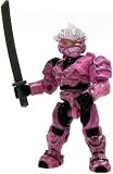 Halo Wars Mega Blocks LOOSE Mini Figure UNSC Pink Hayabusa Spartan with KatanaIMAGE