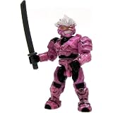 Halo Wars Mega Blocks LOOSE Mini Figure UNSC Pink Hayabusa Spartan with Katana