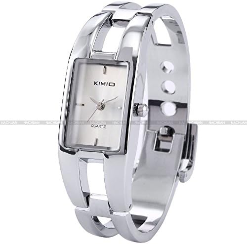 Fashion Elegant Stainless Steel Lady Womens Bangle Bracelet Quartz Wrist Watch KIM008