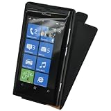 Original Suncase Flip-Style Echt Ledertasche f�r Nokia Lumia 800 in schwarzvon "Suncase"