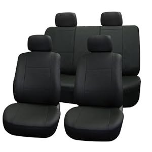 Univerisal-Car-Seat-Cover-Full-Set-Leather-Pu-001-Solid-Black