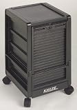 Kayline Rollabout Cart * 25 High With Lockable Door * Crystal Black