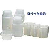 Emmner Durable Plastic Jello Shot Cups and Lids, Translucent , 1-Ounce, Package of 100