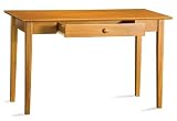 Shaker Collection Solid Wood Computer Desk with Drawer in Caramel Latte