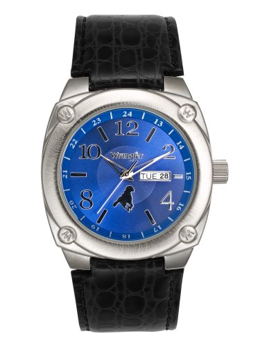 Wrangler Men's 60-130C Leather Round Casual Watch