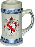 IMAGE OF Nelson Family Crest Stein / Coat of Arms beer mug