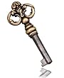 Beaucoup Designs Oxidized Silver & Gold Over Pewter Old World Style 2 Tone Large Skeleton Key Charm or Pendant