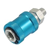 uxcell ハンド スライドバルブ　オペスライド弁　シルバートーン　ブルー　HSV-06　9.5mm　M/Fネジ