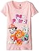 Paw Patrol Little Girls' Short Sleeve T-Shirt Shirt, Light Pink, 6X