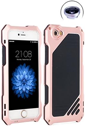 iPhone 6/6S 4.7 Lens Case, VAE12 Dustproof Shockproof Waterproof Anti Drop [Aluminum + PC] Material Rose Gold / Black