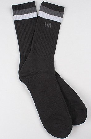 RVCA The Beta Socks in Black,Socks for Men, One 