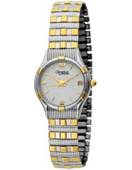Caravelle by Bulova Womens 45M03 Expansion Bracelet White Dial Watch