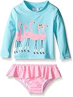 Carter's Baby Girls' Long Sleeve Flamingo Rash Guard Set