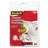 Scotch TP590220 - Index card size thermal laminating pouches, 5 mil, 5 3/8 x 3 3/4, 20/pack-MMMTP590220