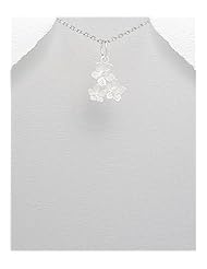 Flower Pendant Necklace In 92.5 Sterling Silver