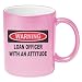 Warning: Loan Officer with an attitude Coffee Mug Metallic Pink 11 oz