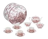 Johnson Brothers Old Britain Castles 13-Piece Tea Set, Pink