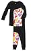 Little Twig & Sparrow Girls Black With Chest Patch 2 Piece Pajama Set