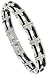 Jewelry : 8 1/2" Gent's Surgical Steel / Rubber Bracelet 1/2" (12 mm) wide