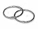 SOLID .925 STERLING SILVER HINGED HOOP EARRINGS 12mm TWIST, LEAD & NICKEL FREE!