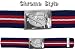 Original 2stoned G�rtel mit Chromschnalle in Navy-Rot-Weiss