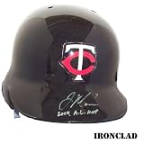 Joe Mauer Autographed F/S Minnesota Twins Batting Helmet w/ "1st AL Catcher Batting Champ - Autographed MLB Helmets and Hats