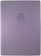 Purple Embossed Flower Leather Journal - Lined