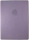 Purple Embossed Flower Leather Journal - Lined