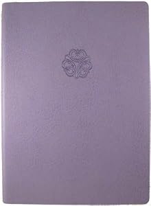 Lavender Embossed Flower Leather Journal - Lined