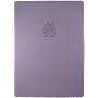 Purple Embossed Flower Leather Journal - Lined