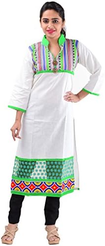 Surat Tex White Color Cotton Casual Wear Printed Kurti-D738KI3002KAL