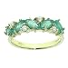 9ct Yellow Gold Ladies Marquise Emerald & Pearl Eternity Ring